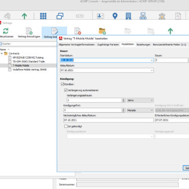 Asset Vertragsverwaltung